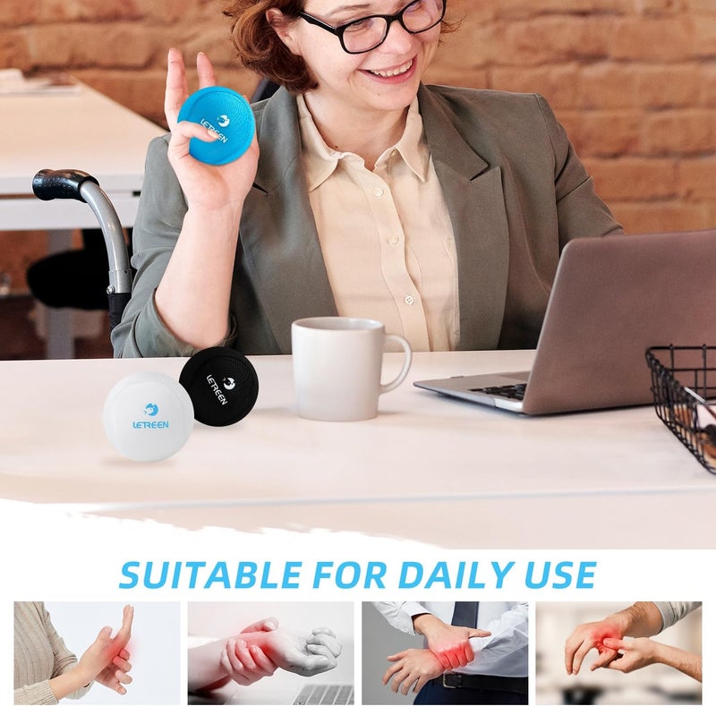 LETREEN Stress Ball, Tri-Density Stress Balls for Adults & Grip Strengthening, Squeeze Balls for Hand Therapy, Squishy Stress Ball, Hand Strengthener Ball, Hand Balls for Therapy - Image 5